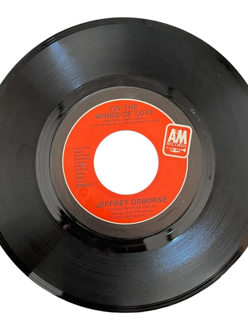 Jeffrey Osborne - On The Wings Of Love / I'm Beggin' A&M Records 45 RPM 7" Vinyl